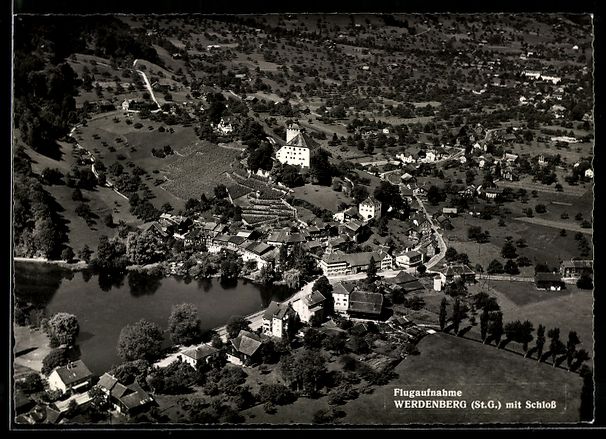 Ansichtskarten: Werdenberg /St.G., Flugaufnahme mit Schl – Gebraucht aus Berlin von bartko-reher