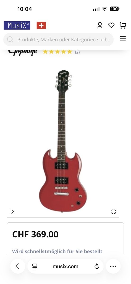 Epiphone Strumenti musicali: Gibson Epiphone Spezial SG Model E Gittare – Usato da Zell LU venduto da TinuR480 7