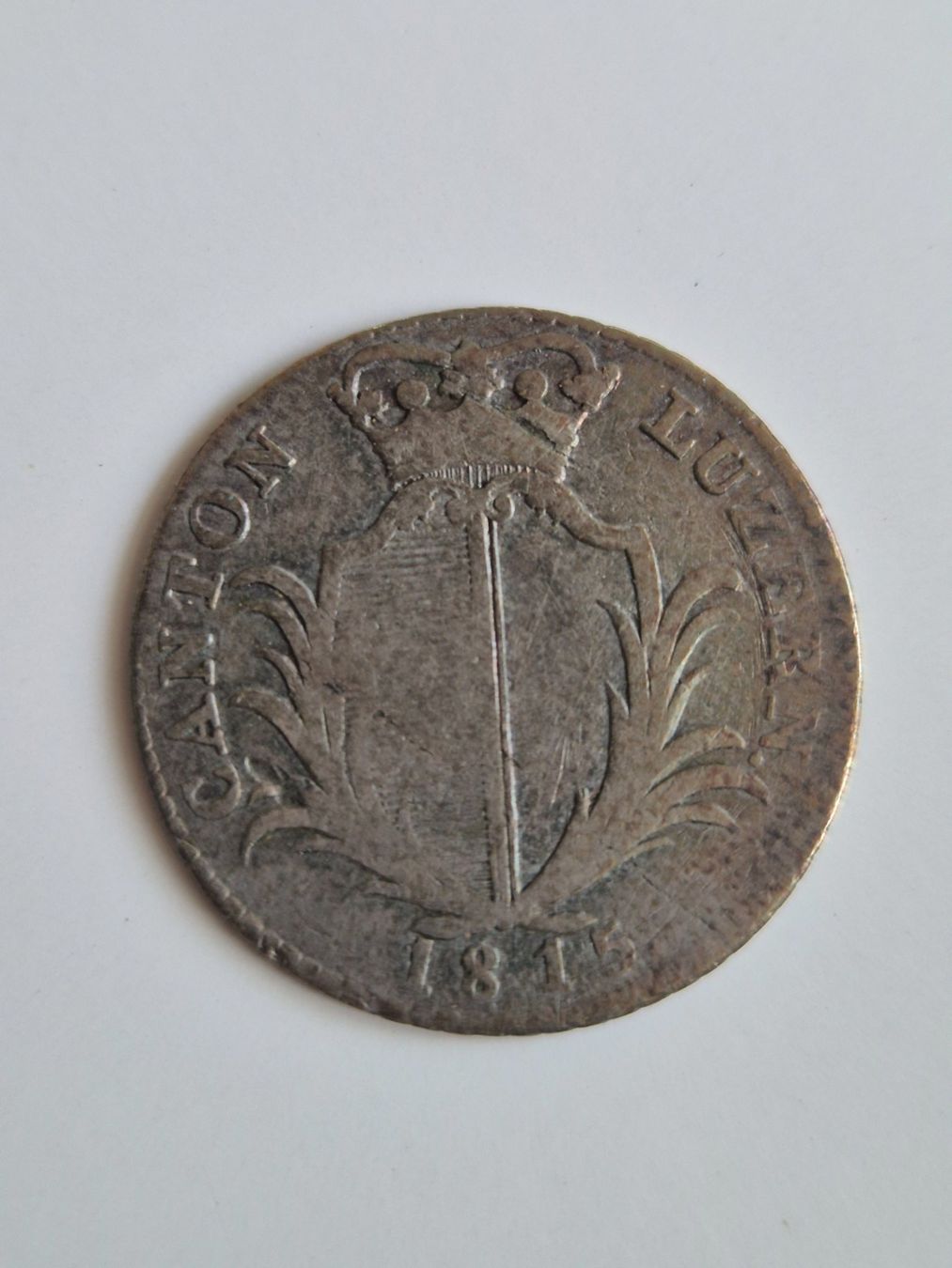 Tutti le monete: Luzern - 5 Batzen 1815 - Silber - selten! – Usato da Mels venduto da Goldenfalcon 1