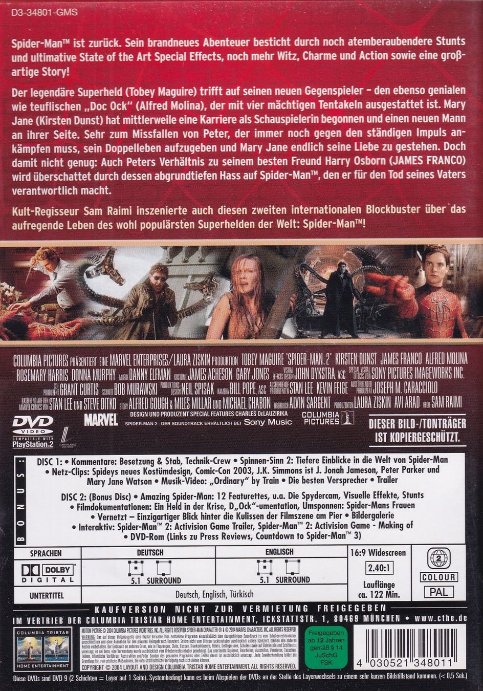 Tutti i DVDs: DVD ab Fr. 1.--, Spider Man 2 – Usato da Lausen venduto da Mondeo10628 1