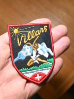 VINTAGE Badge VILLARS -ST. GALLER STICKEREI eiskunstläuferin