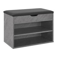 Schuhregal Betonoptik Grau 60x30x44 cm