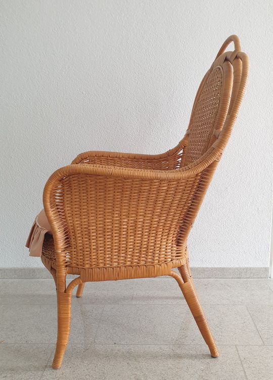 Vintage Korbstuhl mit Sitzkissen Kaufen auf Ricardo