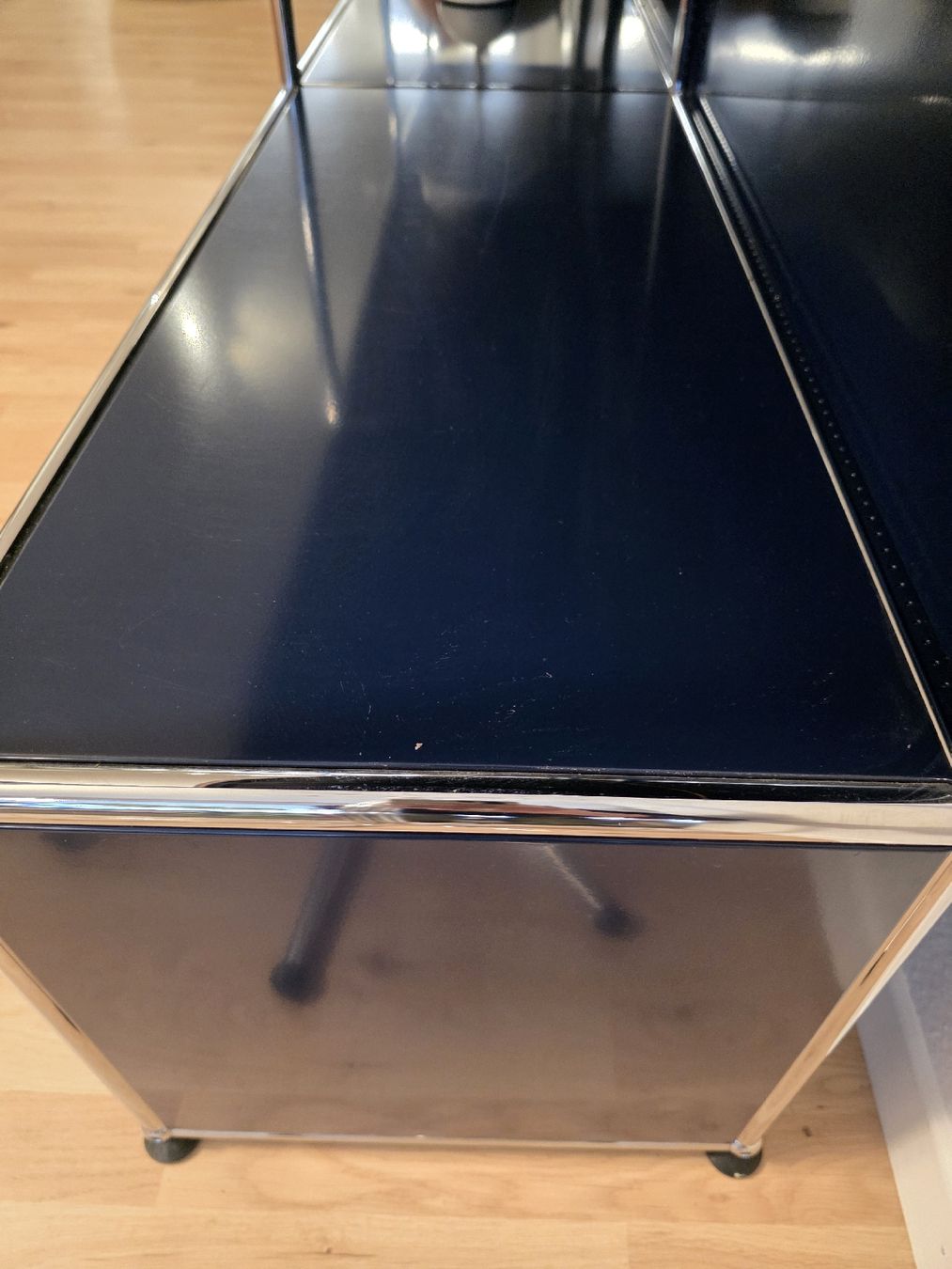 USM Scaffali: Designer Regal USM Haller 3x3 dunkel blau – Usato da Lichtensteig venduto da Polsterwerk 4