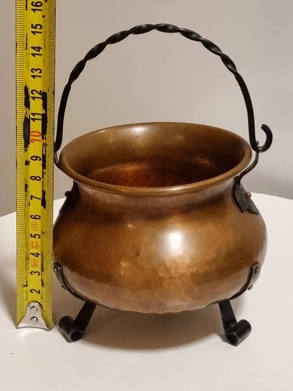 Vasi per fiori: Mini Übertopf Metall Kupferfarben Vintage – Usato da Scharnachtal venduto da devin03 2