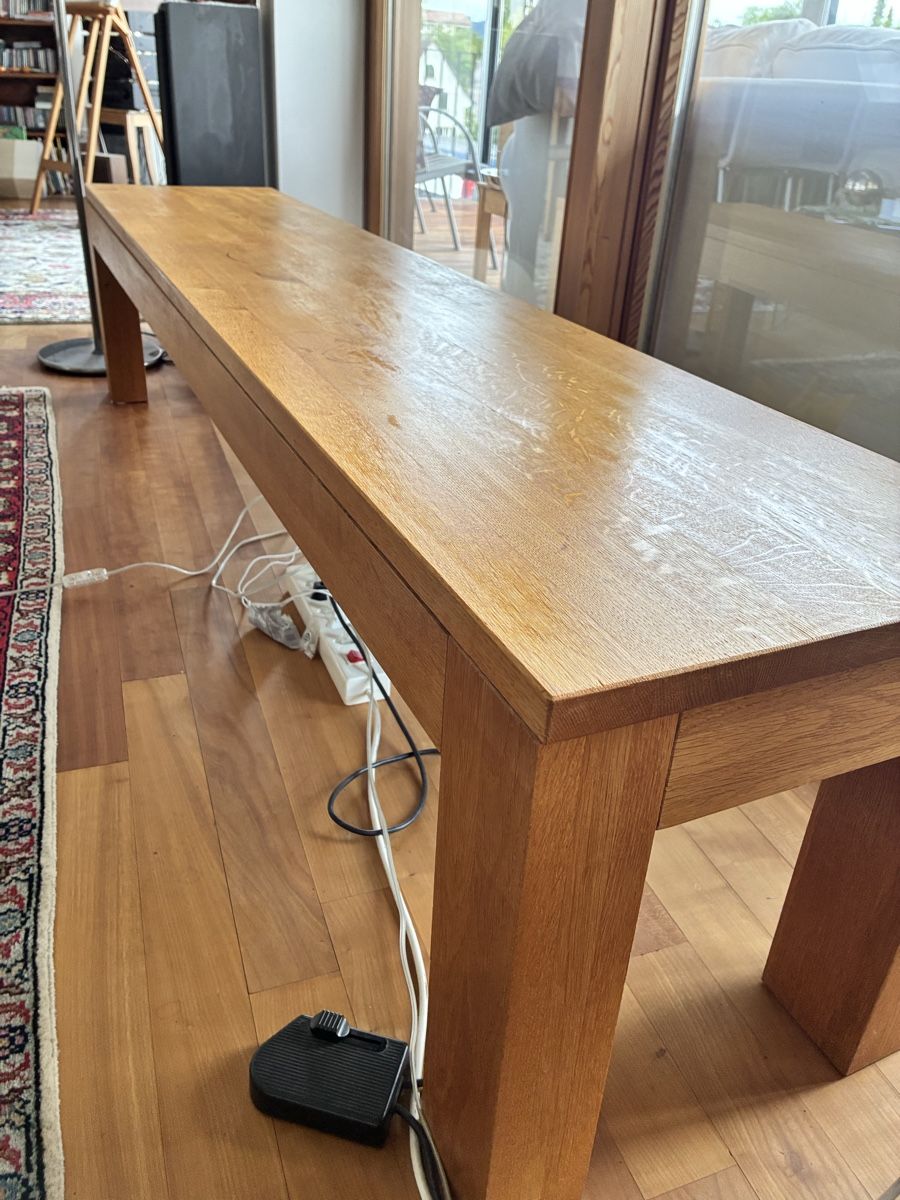 Bancs: Bank 2 Meter lang, Eichenholz massiv – D'occasion à Wetzikon ZH par chris7pat 1