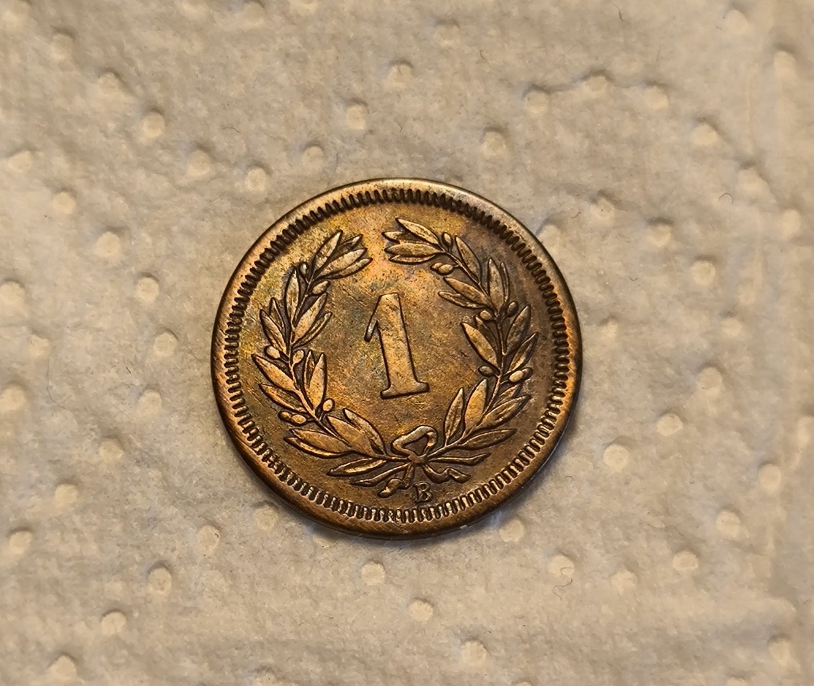 Tutti le monete: 1 Rappen 1863 - RRR – Usato da Nyon venduto da AlexKey71 2