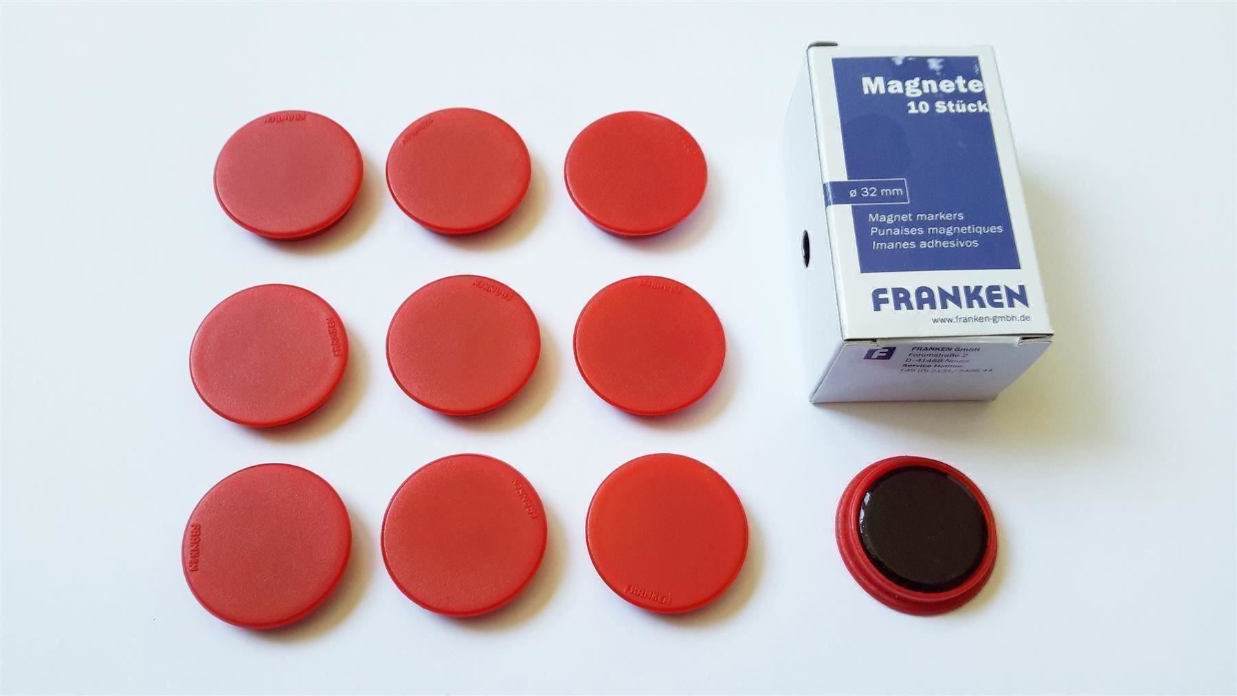 Calamite: Magnete 10 Stück, 32 mm, rot – Nuovo e nell'imballaggio originale da St. Gallen venduto da cointec 1