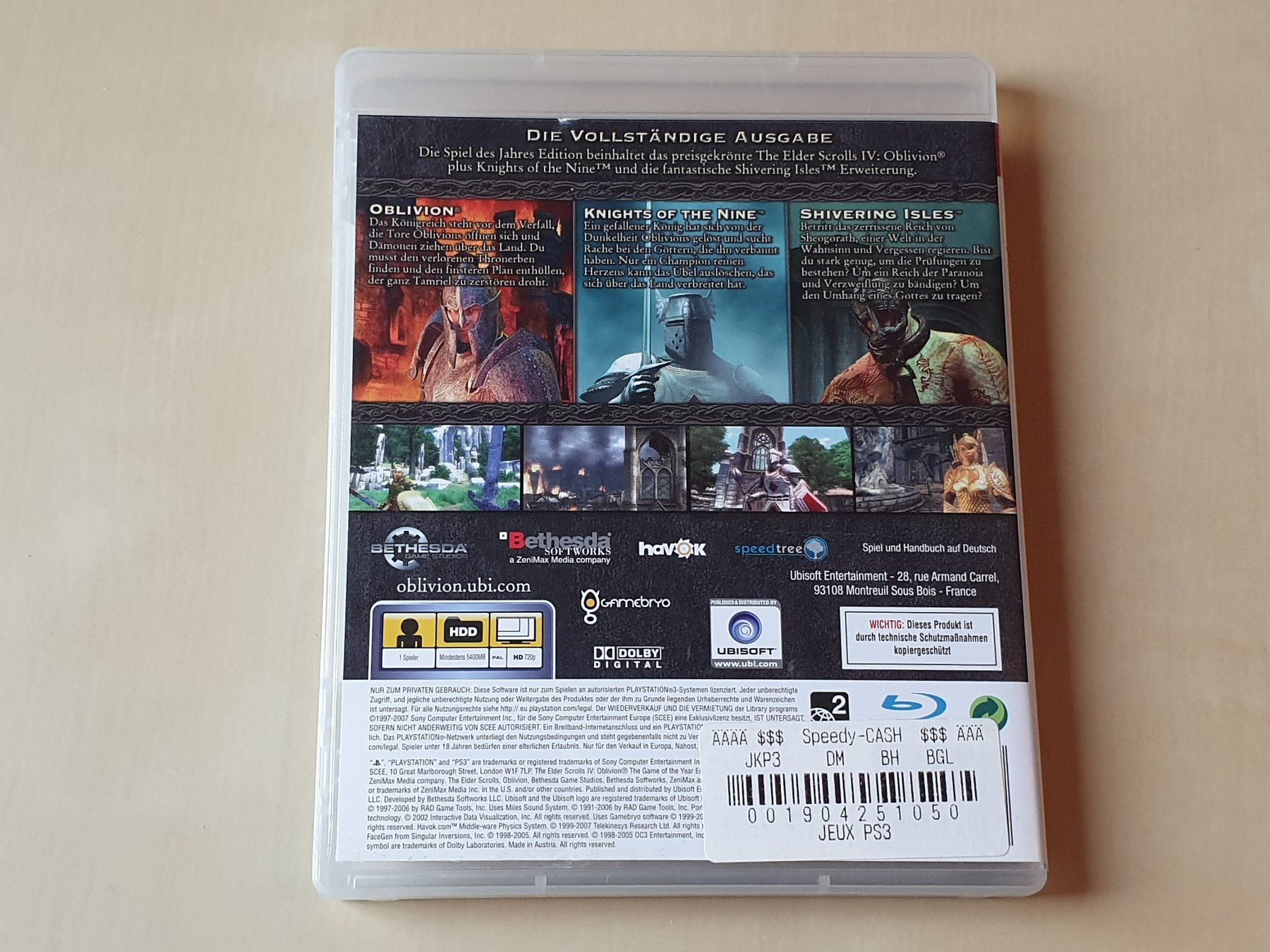 Sony Giochi: Elder Scrolls IV Oblivion Spiel des Jahres – Usato da Stansstad venduto da collectorsshop 1