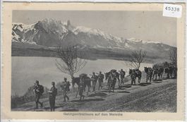 Gebirgsmitrailleure auf dem Marsche