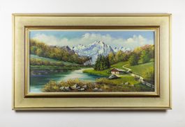 Sehr gut erhaltenes Oelgemälde vom Klöntalersee/Glarus!