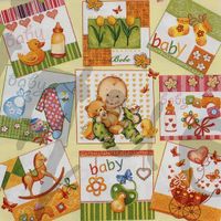 Serviette baby gelb (e40) 2Stk.