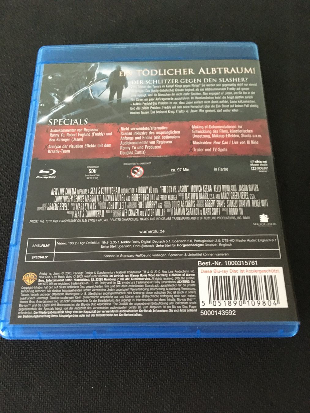 Tutti i DVDs: Freddy vs. Jason [Blu-ray] – Usato da St.Gallen venduto da MedienJoe 1