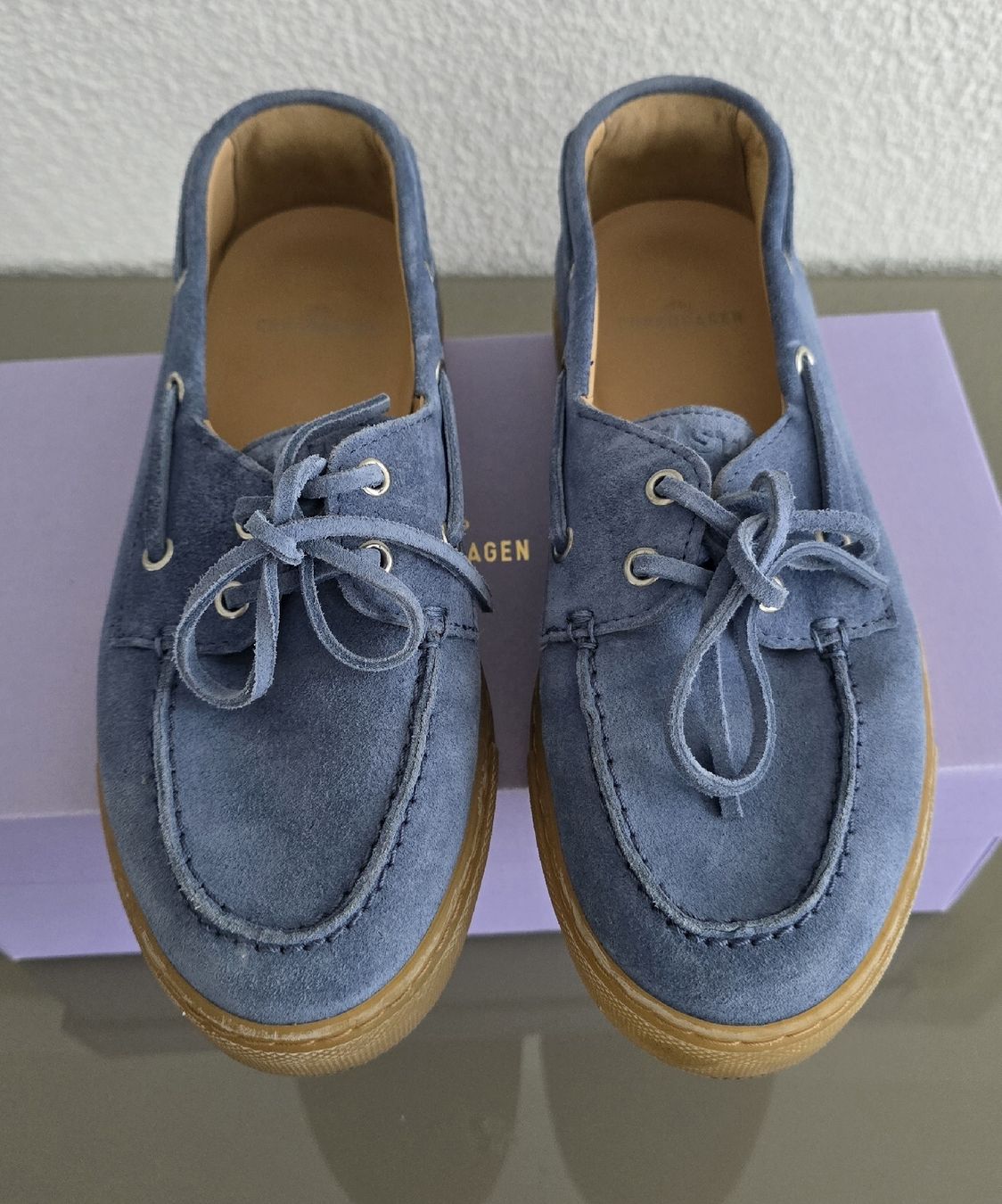 Copenhagen Scarpe da donna: Loafer Copenhagen 37 blau Wildleder – Nuovo e nell'imballaggio originale da Untereggen venduto da cla_kb2w 1