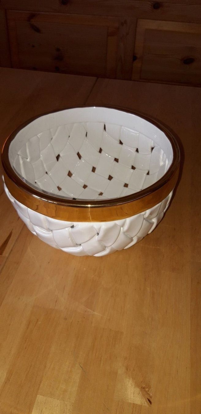 Ciotole: Schöne edle Designer Schale  weiss gold – Nuovo (secondo la descrizione) da Mogelsberg venduto da Lavidapura 2