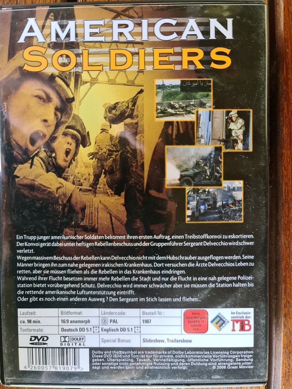 Tutti i DVDs: american soldiers ein Tag im Irak DVD – Usato da Dintikon venduto da Vexi 1