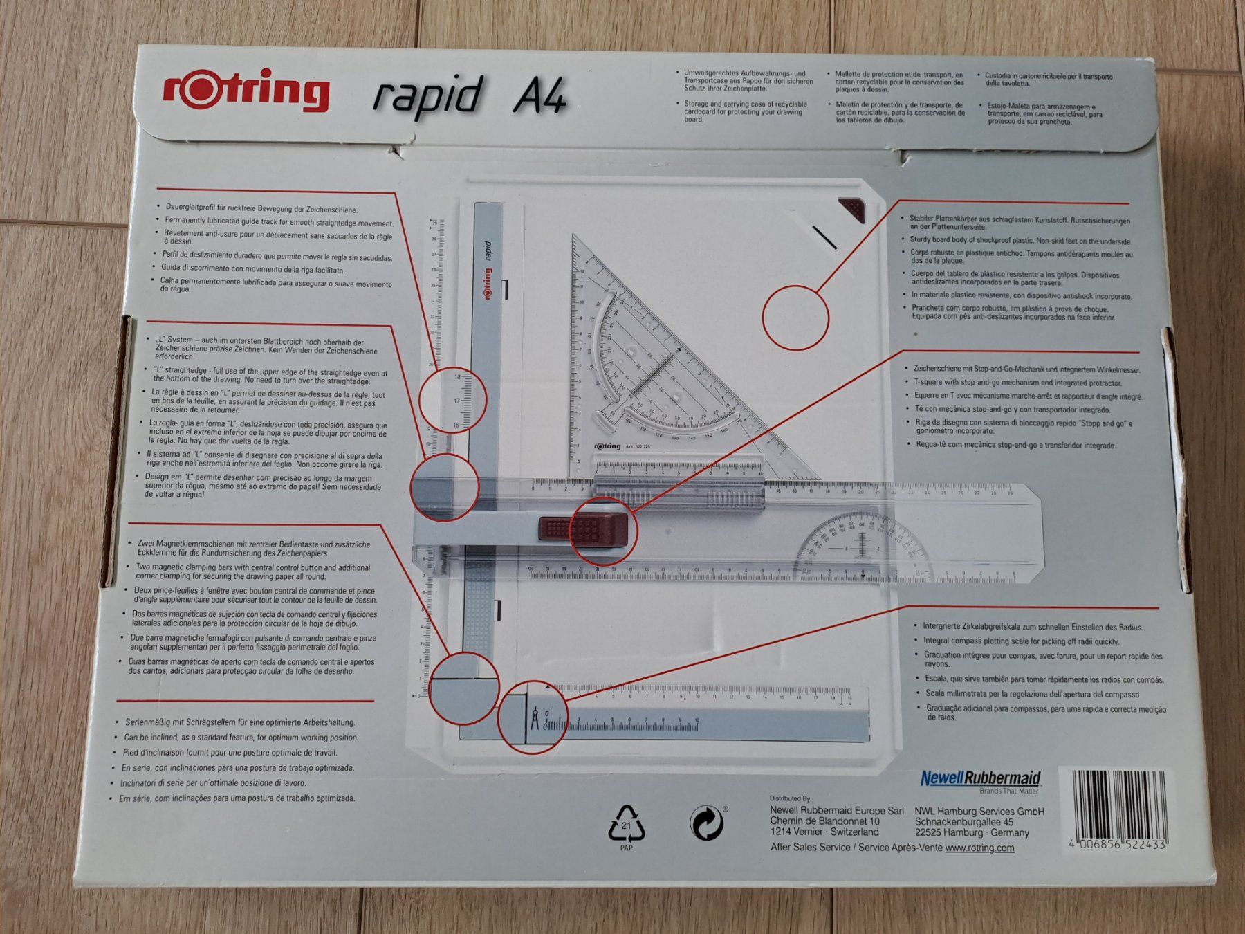 Sonstiges Schreiben & Zeichnen: Zeichenbrett rotring rapid A4 Geometrie Schule – Gebraucht aus Wädenswil von neonfarbig 1