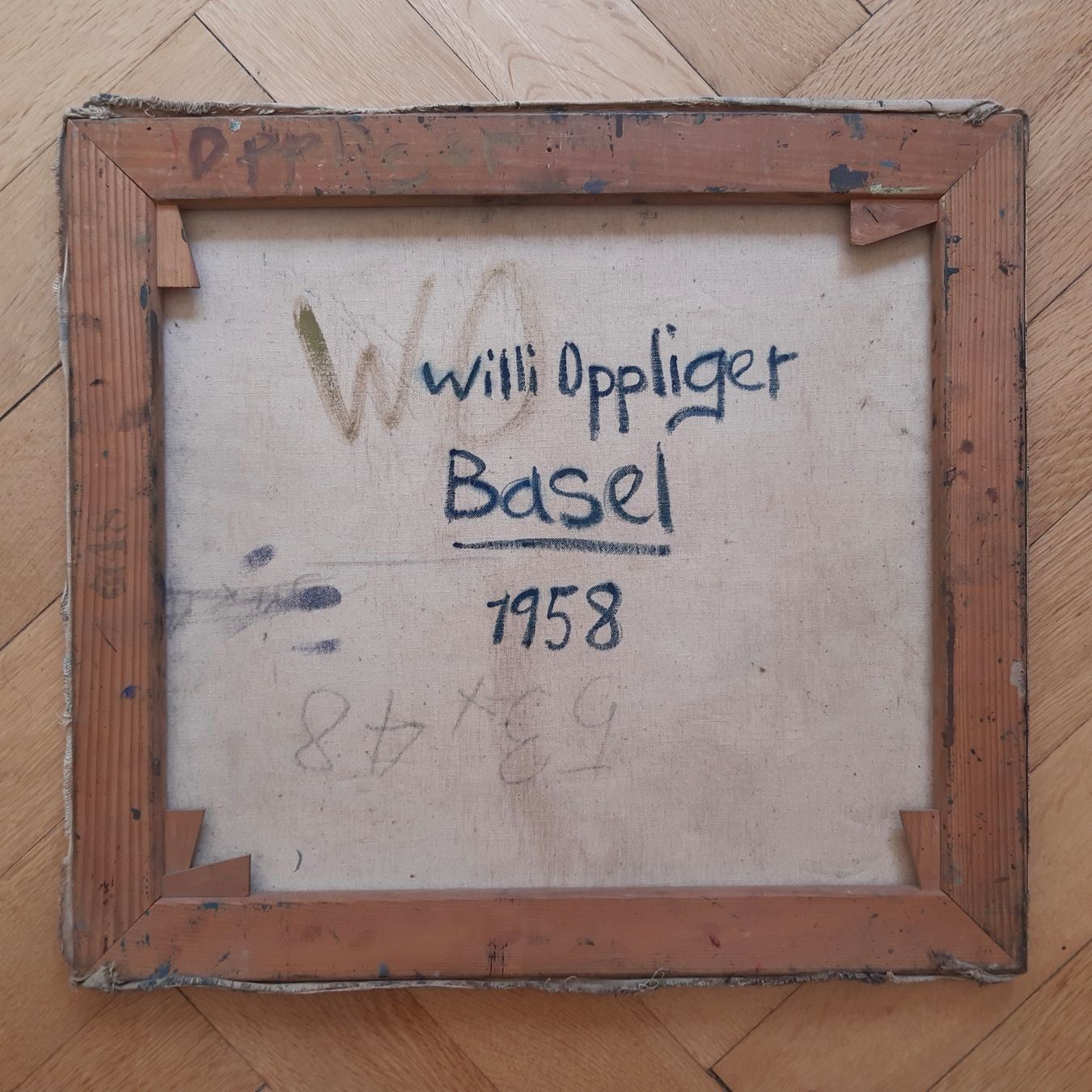 Dipinti: Willi Oppliger 1958 Titel: Akt auf Sofa – Usato da Basel venduto da Kaffee_und_Kunst 4