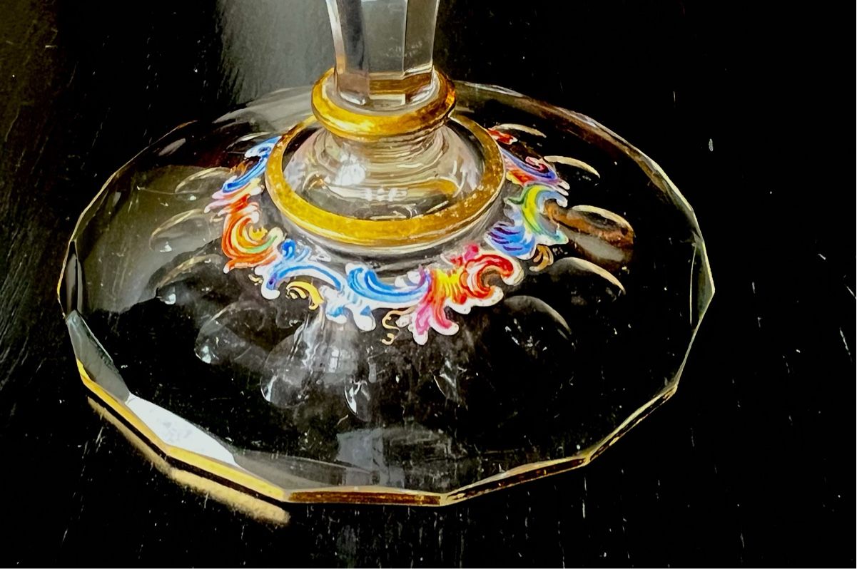 Bicchieri: Antikes Glas, handbemalt, Golddekoriert – Usato da Arboldswil venduto da psp_cjt9 4