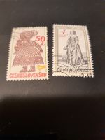 Lot de 2 timbres rares Tchécoslovaquie - Collection!