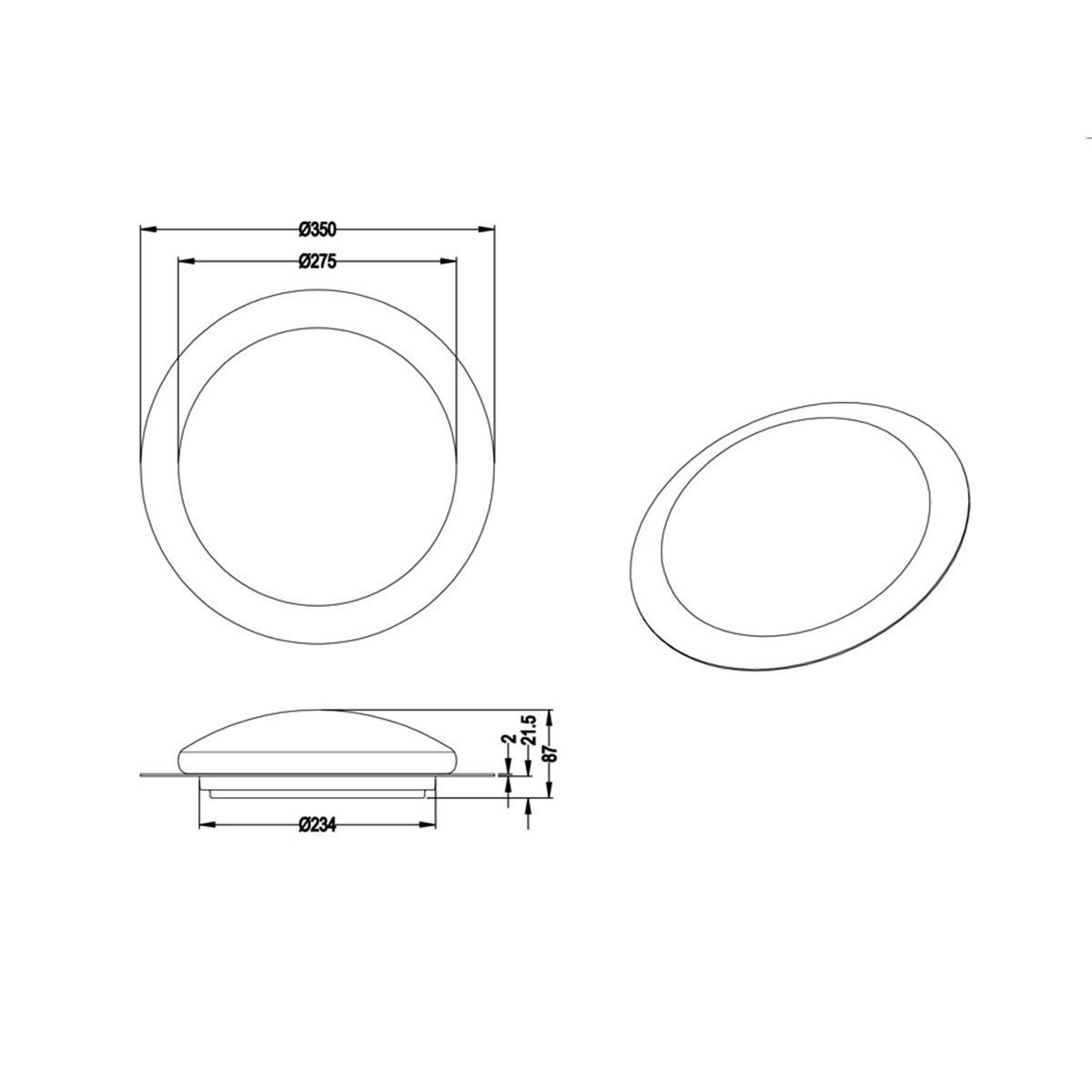 Lampadari & plafoniere: LED Deckenleuchte, Weiss, IP44, 35 cm Ø – Nuovo (secondo la descrizione) da Kreuzlingen venduto da Smart-Light 6