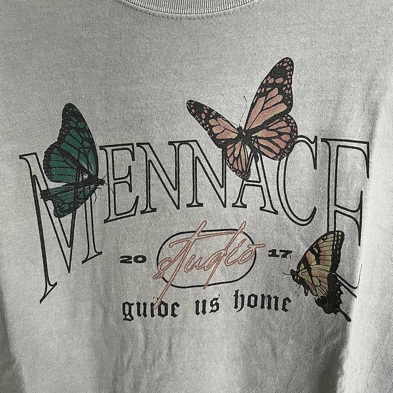 T-Shirts: graues Mennace-Shirt, Grösse L – Gebraucht aus Neerach von twerner1 1