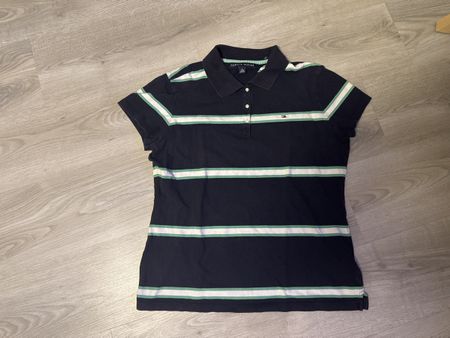 Polo Tommy Hilfiger bleu/vert, XL
