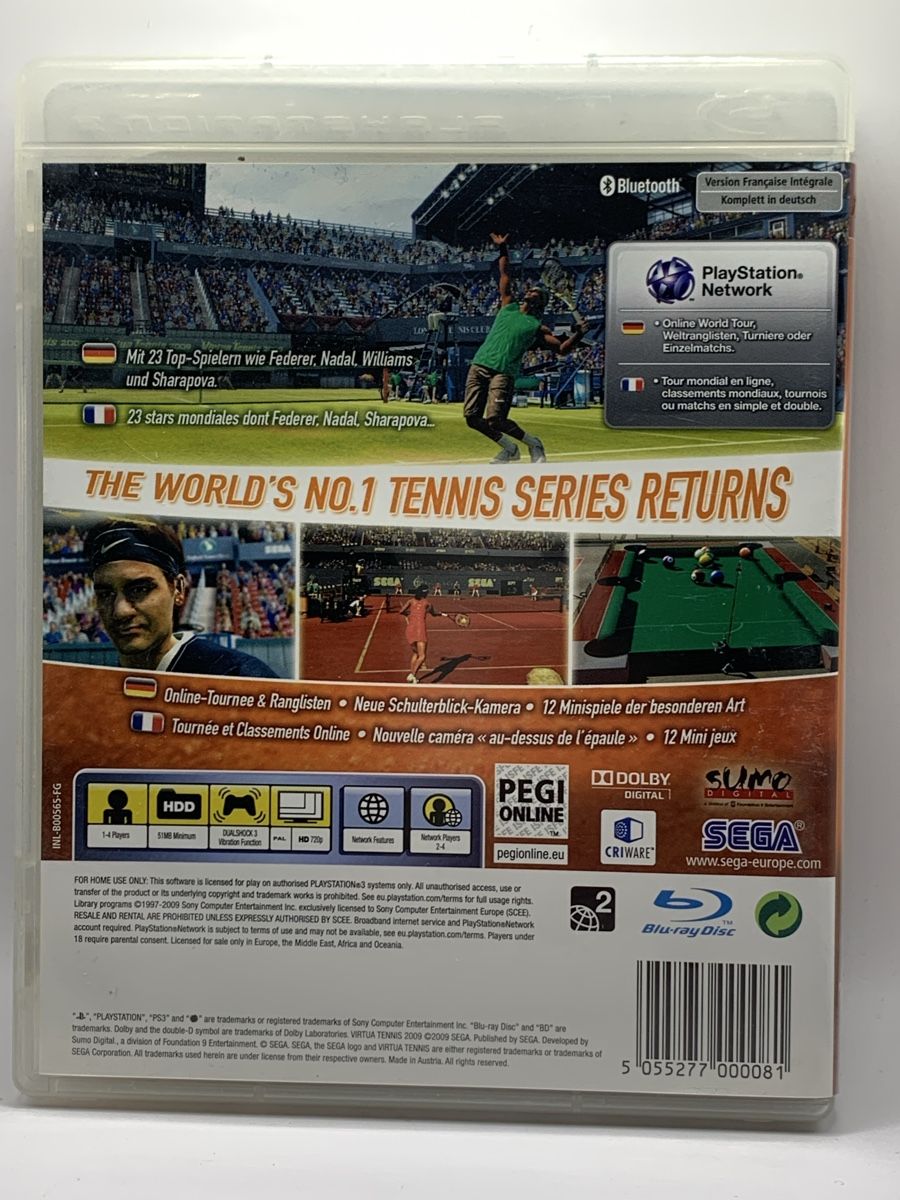 Sony Giochi: Virtua Tennis 2009 - Playstation 3 – Usato da Ostermundigen venduto da RG-Collector 1