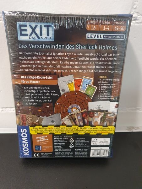 Giochi: Neu - Kosmos - Exit - Sherlock Holmes – Nuovo e nell'imballaggio originale da Dagmersellen venduto da Jarsetz_Restposten 1
