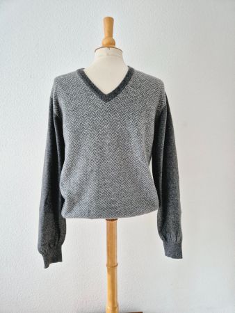 PULLOVER PULLI NAVYBOOT S MEN CASHMERE KASCHMIR WOLLE GRAU