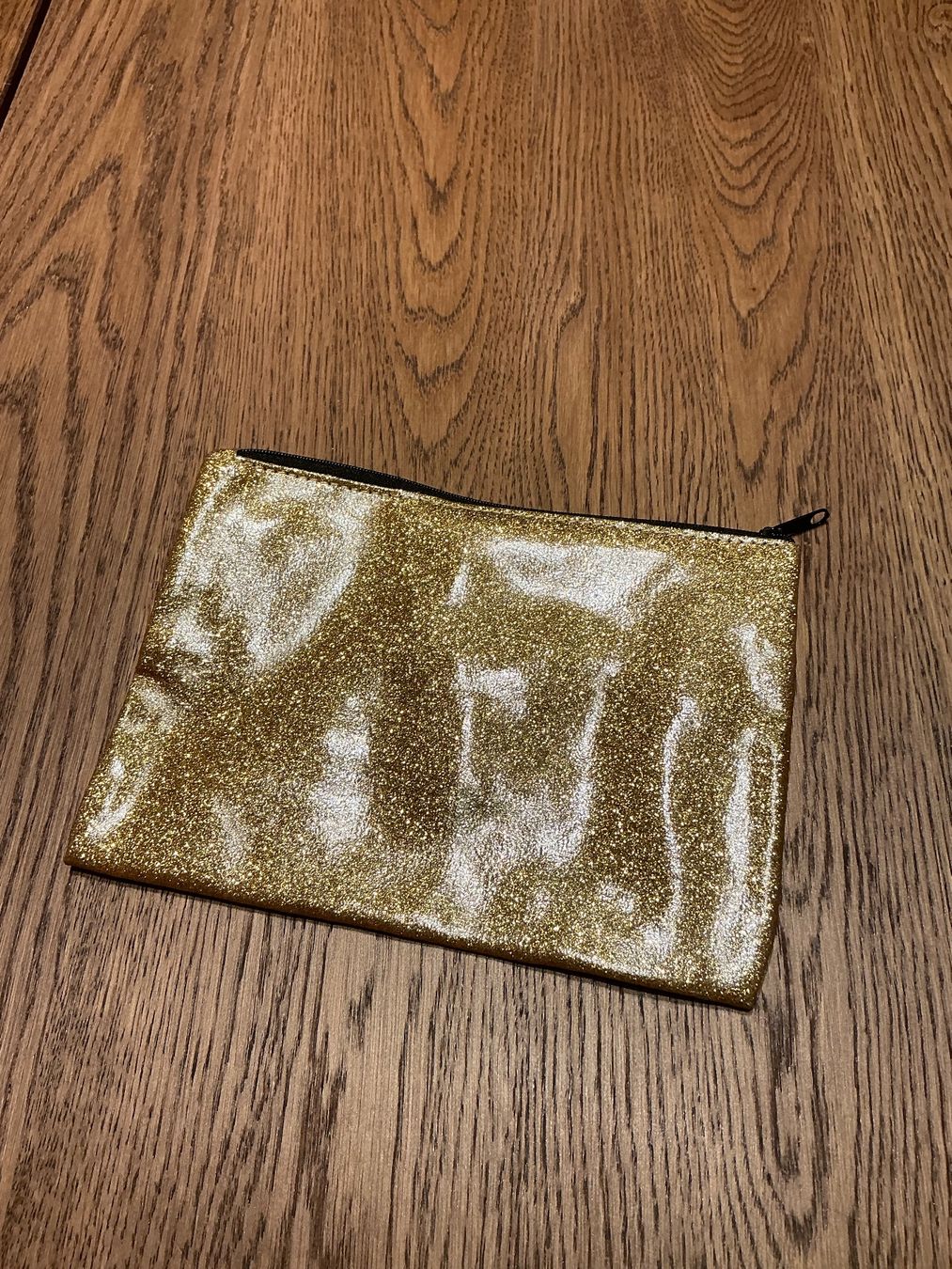 Kosmetikkoffer: Glitzer Kosmetiktasche "Well, Goodness Gracious" Gold – Neu (gemäss Beschreibung) aus Würenlos von Tina48