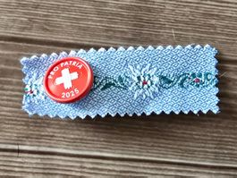 PRO PATRIA Abzeichen 2025  // Edelweiss-Stoffband mit Pin