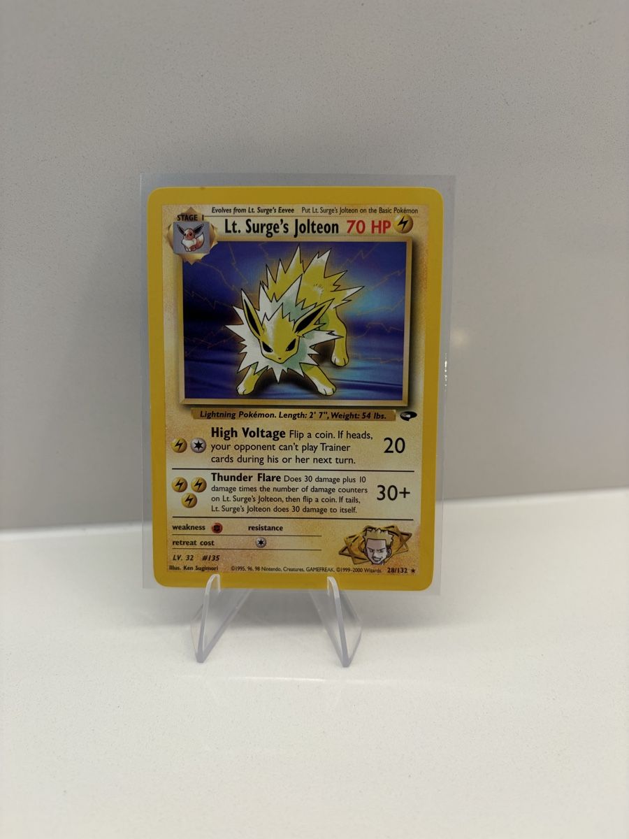 Pokémon Sammelbilder & Trading cards: Lt. Surge's Jolteon Rare Gym Challenge 2000 – Gebraucht aus Arlesheim von WungaBunga