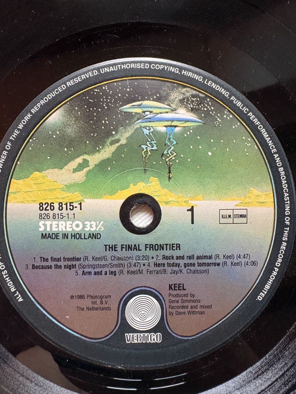 Schallplatten: Keel - The Final Frontier Vinyl LP original – Gebraucht aus Effretikon von ChrisLamberger 4