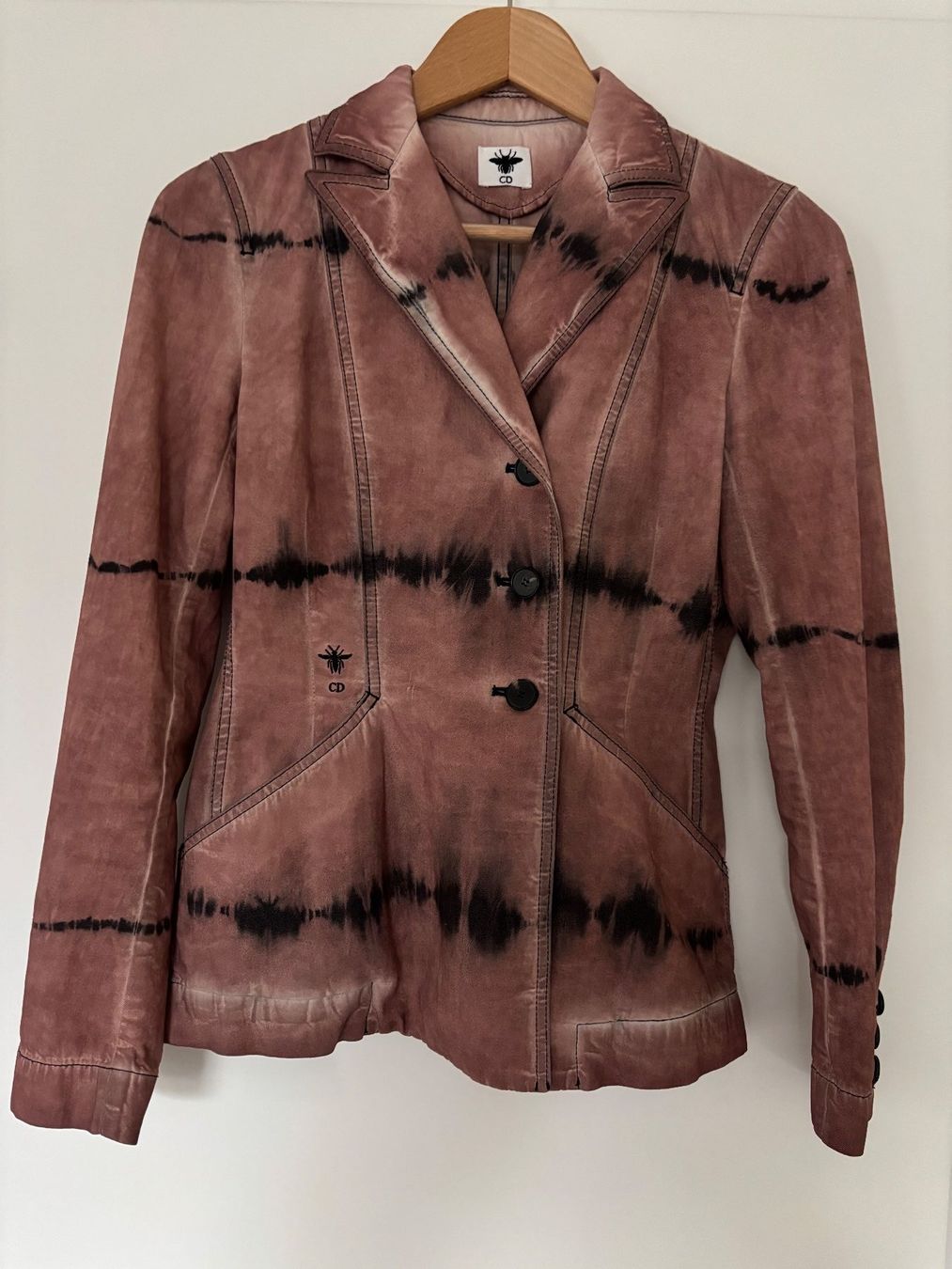 Dior Giacche: DIOR ,taillierter Blazer, Tie-day print, rostrost/schwarz 34 – Usato da Herrliberg venduto da mayfi