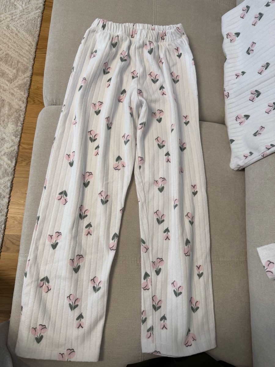 Negligees & Pigiami: Gemütliche Pyjama-Hose mit Blumenmuster, Grösse M, 100% Baum – Usato da Winterthur venduto da ebos1 3