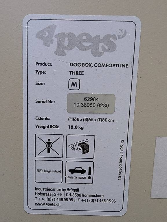 Gabbie, trasporto & Sicurezza: Hundebox 4pets comfortline M – Usato da Gunzwil venduto da Maniles 3