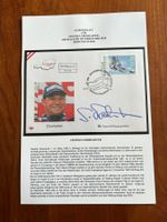 Gedenkblatt S. Eberharter Ski FDC mit Unterschrift  (F45)