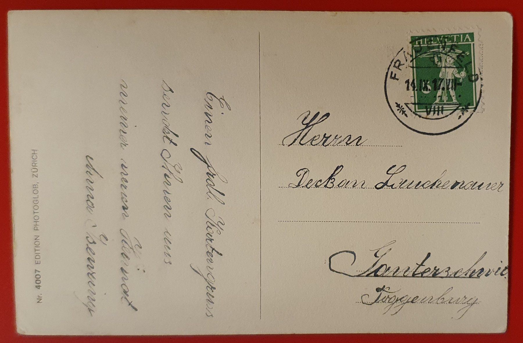 Cartoline postali: Frauenfeld 1917 – Usato da Kreuzlingen venduto da Rschweiz1 1