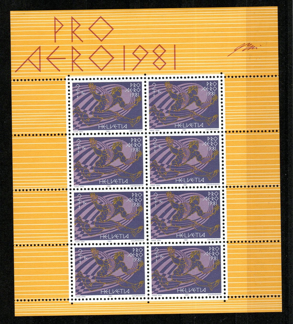 Tutti i francobolli: 1981 Pro Aero Kleinbogen postfrisch SBK 40.-- – Nuovo (secondo la descrizione) da Stein am Rhein venduto da Huehnerhund