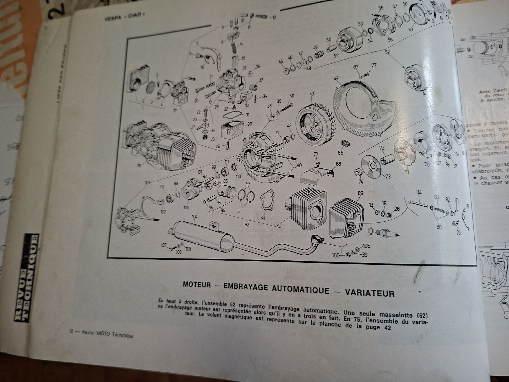 Honda Alle Motorradersatzteile: Vespa piaggio C7N C7E C7V Honda CB 250cc et 350cc 1971 – Gebraucht aus lausanne von Nicolier0 3