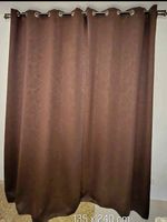 Vorhänge braun mit Blumenmuster 135x240 cm 2 Stk