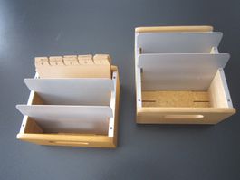 Karteikasten Holz  2 Stück