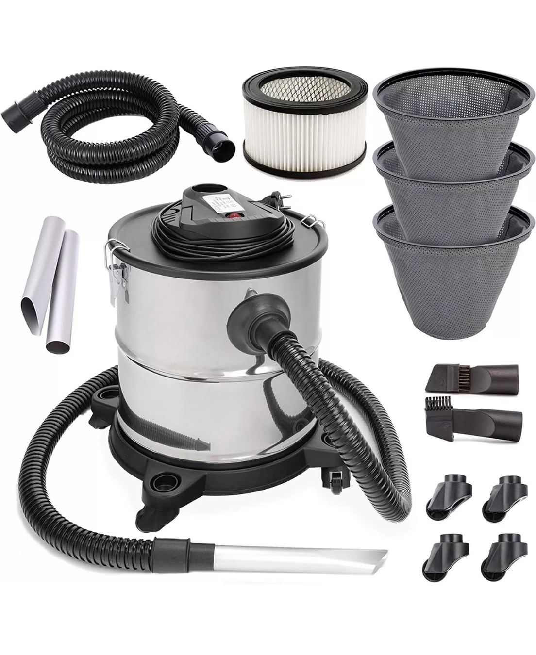 Aspirapolveri & Accessori: Aschesauger 20L Kaminsauger 1650W DUAL Filter System mit 4 – Nuovo e nell'imballaggio originale da Amriswil venduto da JaJa-Express 5