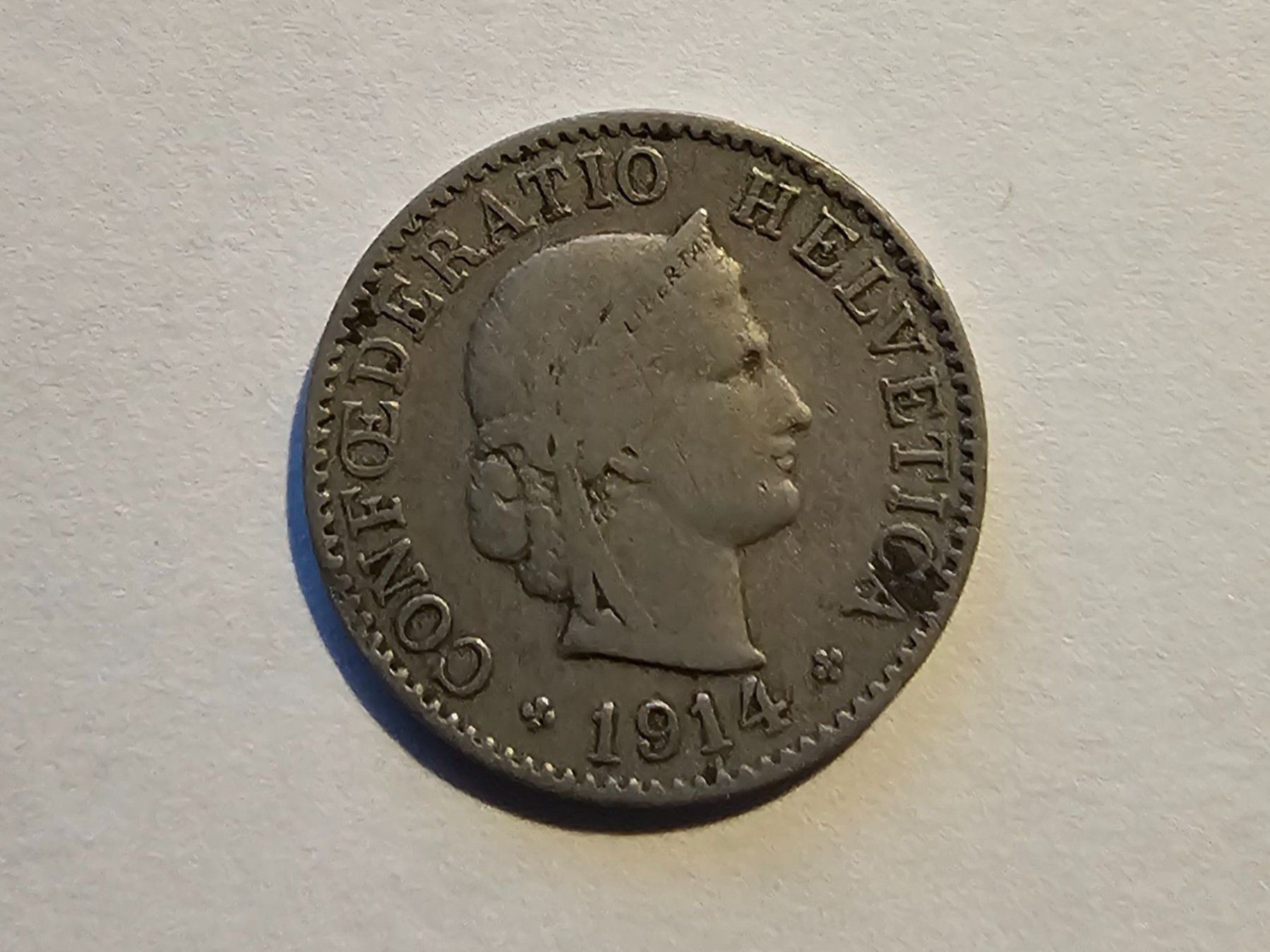 Tutti le monete: 1 Pièce 5 CTS 1914 – Usato da Cortaillod venduto da Titus130