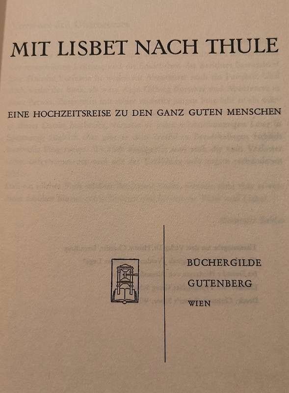 Libri: Mit Lisbet nach Thule - Aage Gilberg – Usato da Genève venduto da Somethingwicked 6