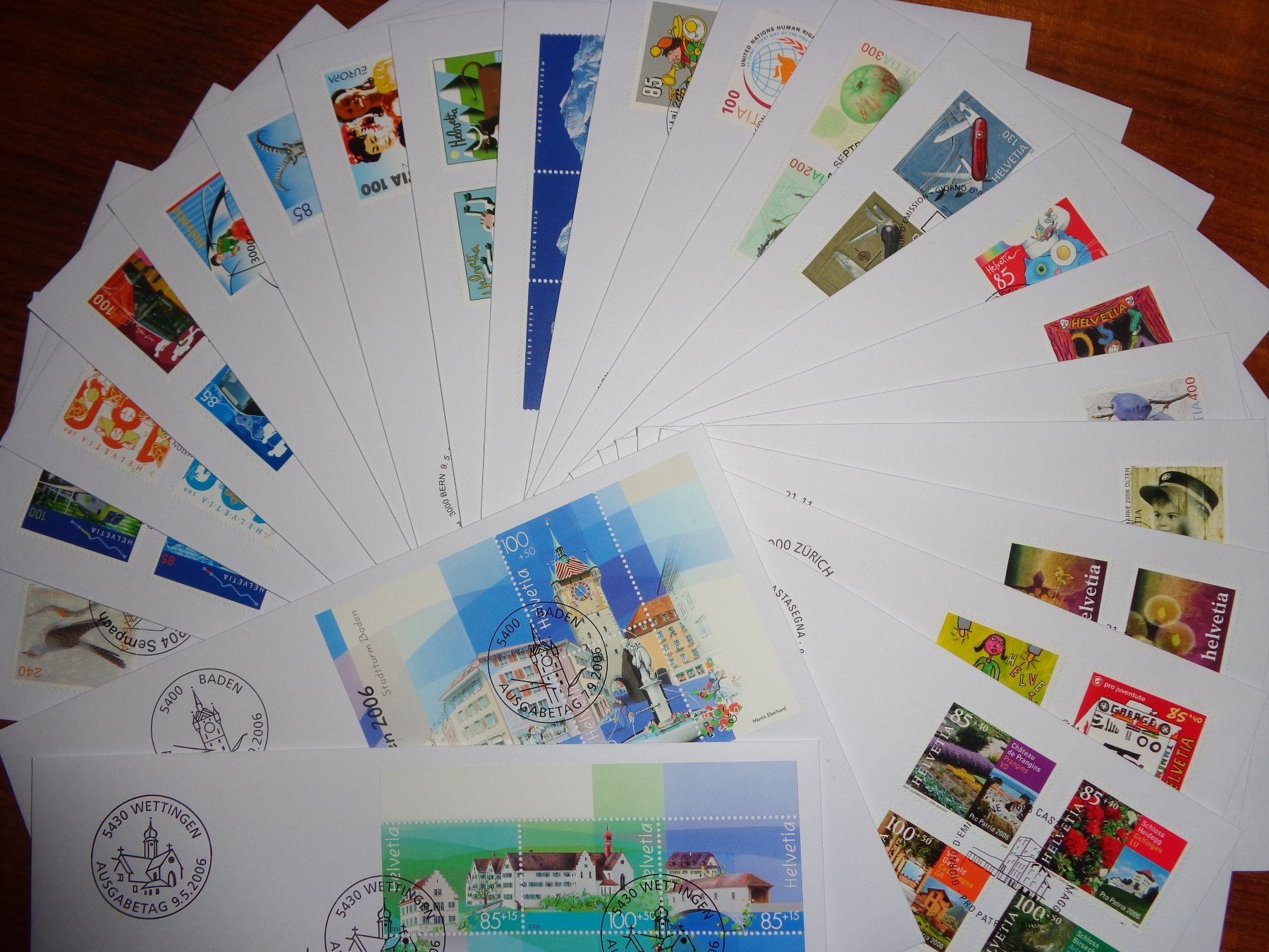 Tutti i francobolli: CH FDC Serie 2006 komplett – Usato da Bürglen TG venduto da StampGraf
