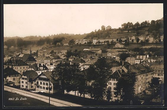 Cartoline postali: Le Locle, Blick über die Dächer der Or – Usato da Berlin venduto da bartko-reher
