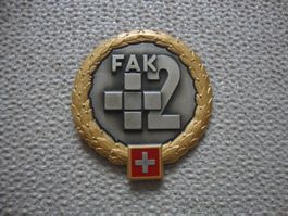 Beret Emblem Feldarmeekorps 2 mit Goldrand FAK 2 Militär