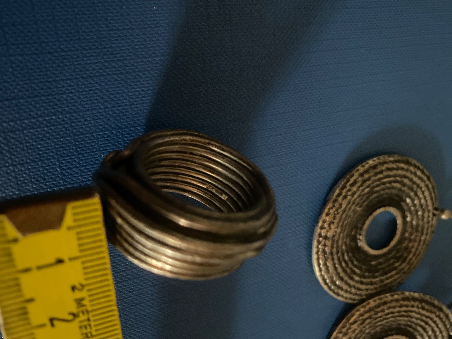 Sonstiger Schmuck: Grosse Ohrringe/Hänger & Ring/Fingerring silberig/schwarz – Gebraucht aus Frauenfeld von Boldi46 5
